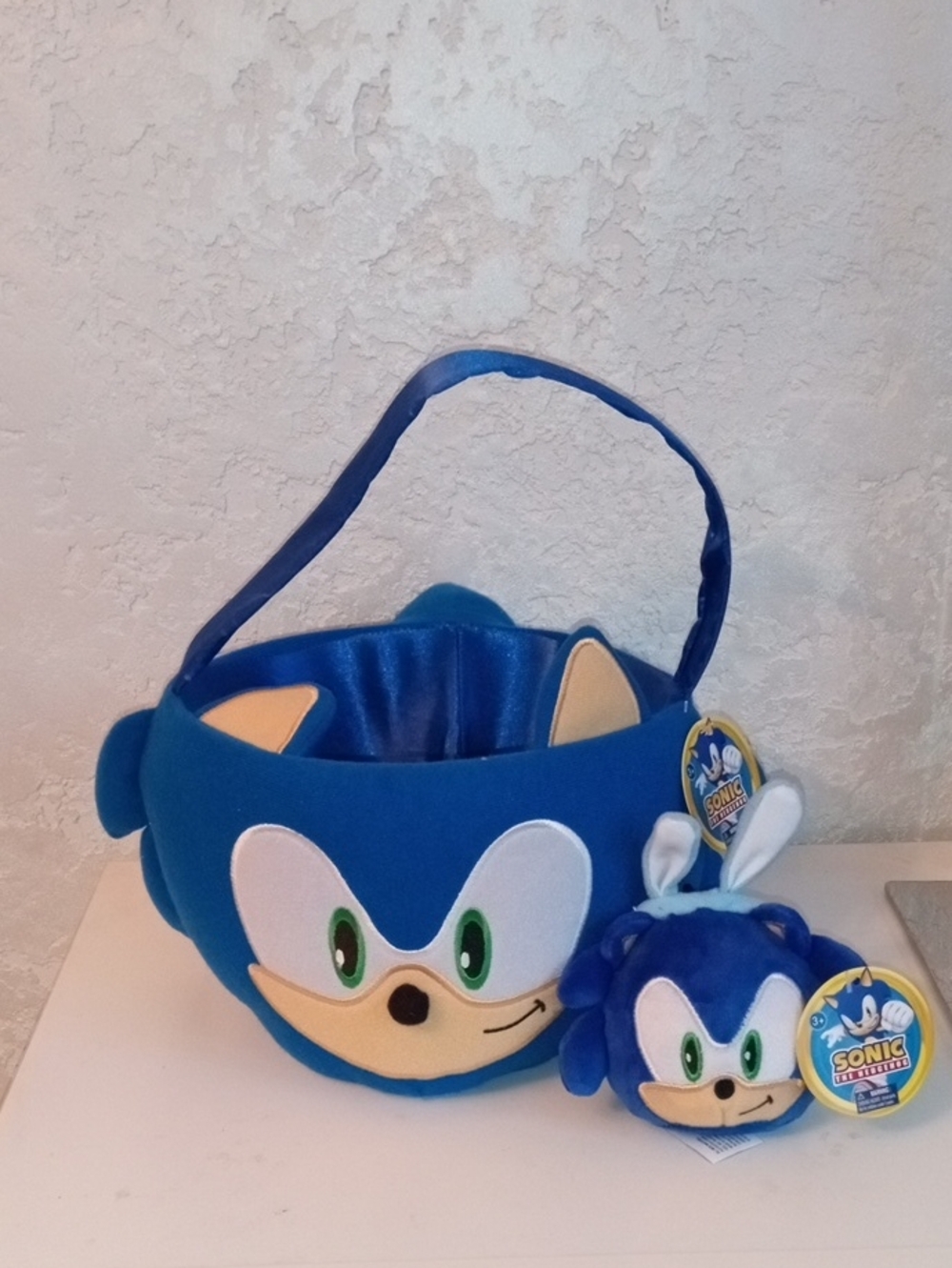 Sonic the Hedgehog Blue Plush Kids Basket